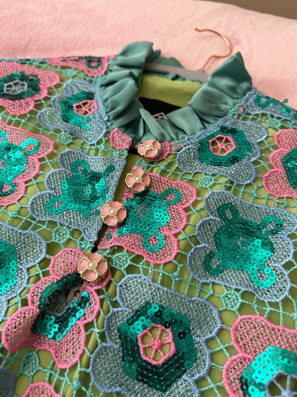 Brianna Cannon CAFTAN Dress - TURQUOISE MOSAIC - Picture 3 of 10